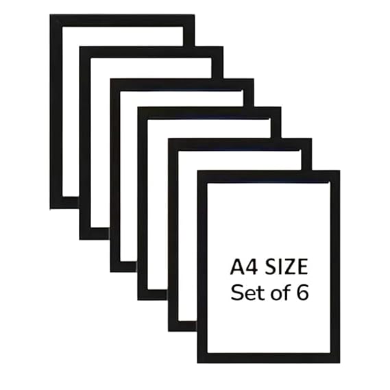 Black Picture Frames for Wall Decor and Table Top - Pack-6