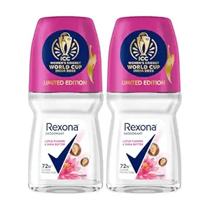 Rexona Lotus Flower & Shea Butter Antiperspirant Roll-On | for Women | ICC Womens Cricket World Cup
