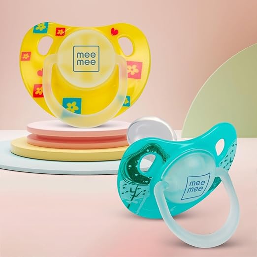 Mee Mee Baby Silicone Pacifier | Orthodontic Nipple for Oral Stimulation | Soother for Babies