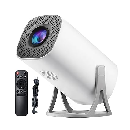 OLV Portable Smart Mini Projector, 4K 1080P Full HD Supports Netflix, Prime and YouTube WiFi 5G, BT-5.0