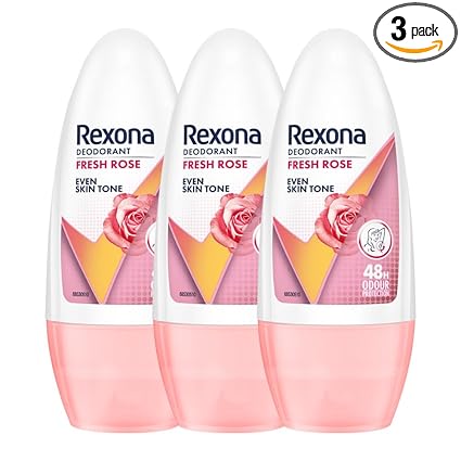 Rexona Fresh Rose Even Skin Tone Underarm Roll-On Deodorant for Women