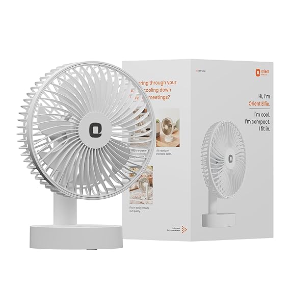 Orient Electric Elfie Rechargeable Personal Fan | 90 Adjustable Airflow