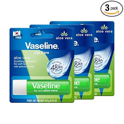 Vaseline Lip Care Cocoa Butter Lip Balm Stick 4.8g (Pack of 3)