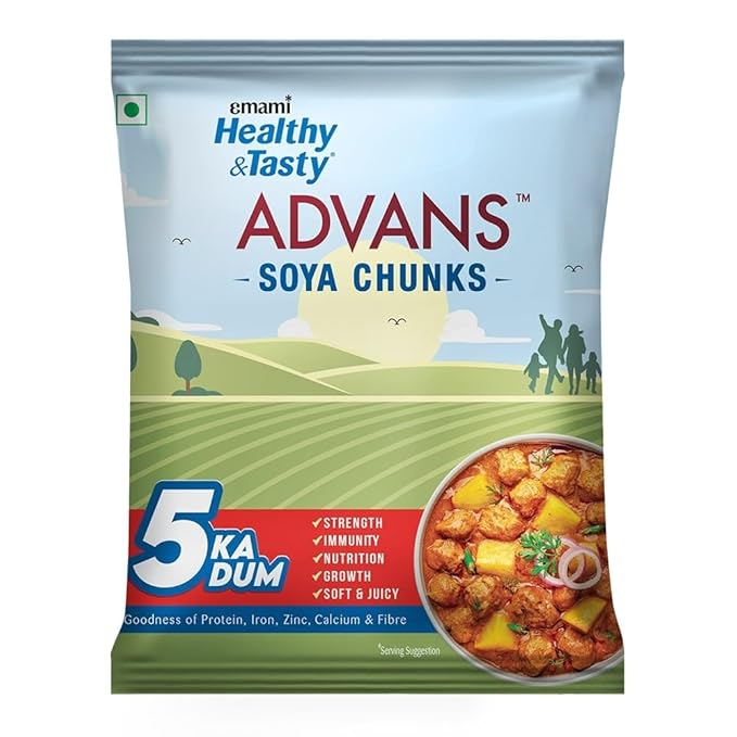 Emami Healthy & Tasty Advans SOYA Chunks 1 Kg - Family Pack