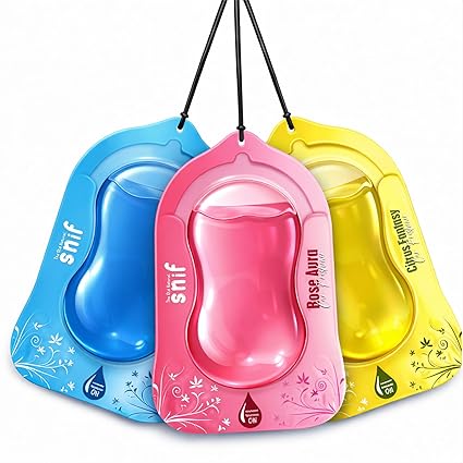 Snif Hanging Car Freshener | Essential Oil Based | Long Lasting | Soothing Car Perfume I Pack of 3