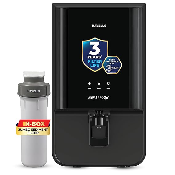 Havells Aquas Pro 3X Water Purifier 7L | RO+ UV+Copper+Zinc | No service cost for 3 Years