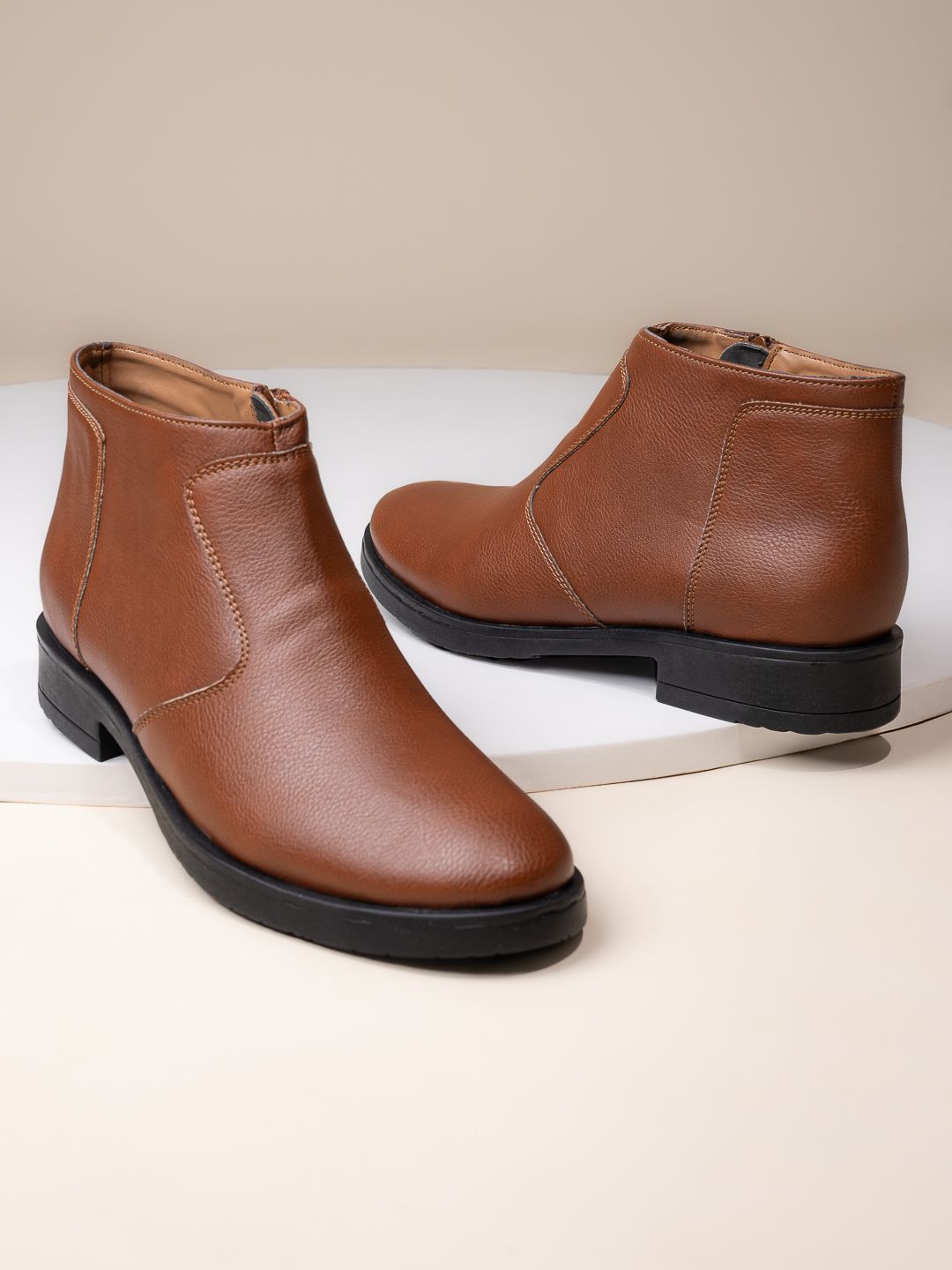 The Lifestyle Co Men Block Heeled Ankle Boots