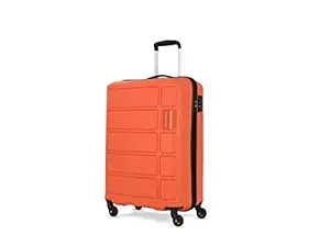 Kamiliant American Tourister Harrier|Cabin Trolley Bag Small Size (56 cms) for Travel| Hard Case Polypropylene (PP) Suitcase|360 4-Wheel Spinner Luggage Trolley|Combination Lock|Carrot Orange