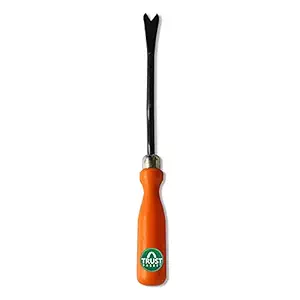 TrustBasket Garden Weeder Hand Tool for Root Remover- Features Forked tip Will Pull Out Weeds Easily
