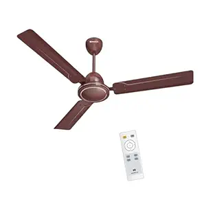 Havells 1200mm Ambrose DX BLDC Motor Ceiling Fan for Home | Remote Controlled, High Air Delivery Fan | 5 Star Rated, Upto 60% Energy Saving| Power: 350 RPM| 2 Year Warranty | (Pack of 1, Brown)