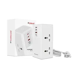 Goldmedal Turboplus+ Power Strip | 4 Universal Sockets | 2 Meter Cable | USB-A & USB-C Charging Ports | Master Switch with Indicator | Multi Plug Extension Board for Home & Office