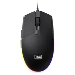 TAG Ivy Wired Gaming Mouse with 6 Buttons, High Precision, up to 1600 DPI, USB Interface, Breathing LED, DPI Switch, Lightweight and Portable
