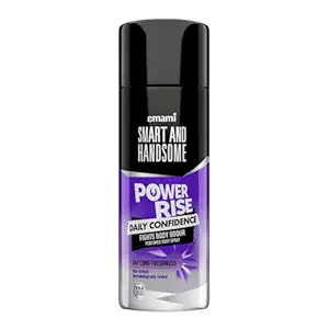 Smart And Handsome Power Rise Daily Confidence Perfumed Body Spray For Day Long Freshness,150ml, Dermatologically Tested, Non-Irritant Formula with Vibrant Blend Of Olibanum Smoke, Zesty Lime & Driftwood