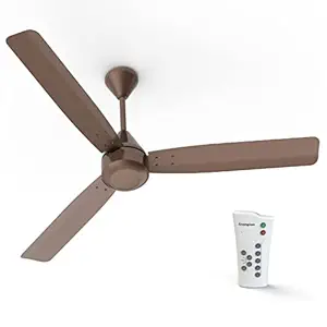 Crompton Energion Cromair 1200mm BLDC Ceiling Fan with Remote Control | BEE 5 Star Rated Energy Efficient | Anti-Rust | Superior Air Delivery | 28 Watt | 5 Years Manufacturer's Warranty | Brown