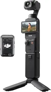 DJI Osmo Pocket 3 Creator Combo, Vlogging Camera with 1'' CMOS & 4K/120fps Video, 3-Axis Stabilization, Face/Object Tracking, Fast Focusing, Mic Included for Clear Sound, Small Camera for Photography