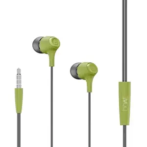 Boat Bassheads 95 Wired in Ear Phones,10Mm Drivers,Signature Sound,in-Line Microphone,Integrated Controls,Snug Fit,Lightweight,Voice Assistant,120Cm Cable & 3.5mm Jack (Spirit Lime)