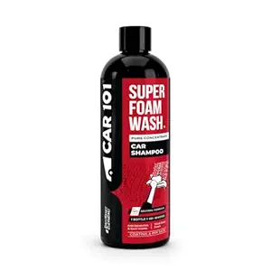 CAR101 Super Foam Car Wash Shampoo - 300ml(Pack Of 1) |Fresh & Mild scent| 50+ Car & 100+ Bike Washes |pH Neutral Formula|Scratch-Free Car Wash Shampoo|Safe for PPFs & Wraps Paint and Ceramic Coating