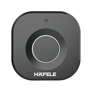 Hafele Kabi-Block Cabinet Lock, Matt Black, Capacitive Fingerprint Access, Status Indicator, Smart Lock for Cabinets and Drawers