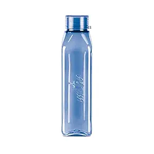 MILTON Prime 1000 Water Bottle, 1 Litre, Reusable Plastic Fridge Bottle, BPA Free and Leak Proof Bottles for Travel, Work, Pack of 1, Blue