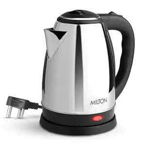Milton Appliances Go Electric Kettle 1.5 Litre I 3X Protection - Dry Boil, Auto Shut Off, Overheat I 1350 Watt I Super Fast Boiling I Stainless Steel I 360° Power Base I 1 Year Warranty
