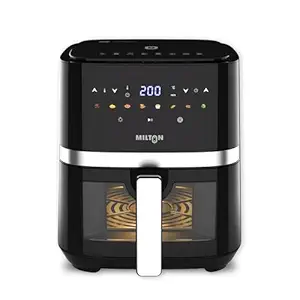 Milton Rapid Digital Air Fryer 5L | 1450W | 360 High Speed Air Circulation | Up to 90% Less Oil Usage | 8 Preset Menus | Touch Control Panel & Digital Display | Auto Shut-Off | 1 Year Warranty