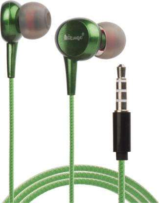 Hitage Earphones Headphones Earplugs HB131+ HD Sound Deep Extra Bass Wired Earphone with Mic (Black)
