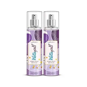 Layer'r Wottagirl French Peony Body Splash for Women | Long Lasting Fragrance (135ml) (Pack of 2)