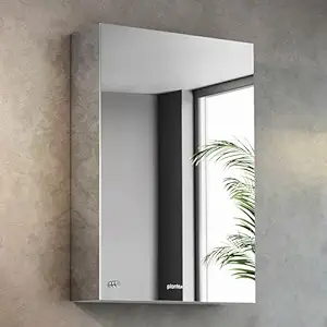 Plantex Bathroom Mirror Cabinet/304 Stainless Steel Bathroom Cabinet with Mirror/Bathroom Storage Cabinet/Wall Mounted Mirror Bathroom Cabinet (16x24 Inch, Chrome)