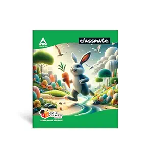 Classmate Short Notebook - Soft Cover, 172 Pages, 190x155mm, Single Line - Pack of 12
