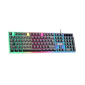 Geonix Cruiser K5, Wired Gaming Keyboard, 104 Keys, 1.5m Cable, 12 Multimedia Keys, USB Interface, RGB Colour, Plug and Play