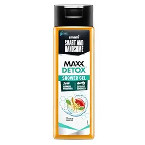 Smart And Handsome Maxx Detox Shower Gel | Deep Cleanses Pollutants | Gently Exfoliates Dead Cells | With Ginseng To Revitalizes Dull Skin & Pha+Bha To Deep Cleanses Pollutants | 250ml