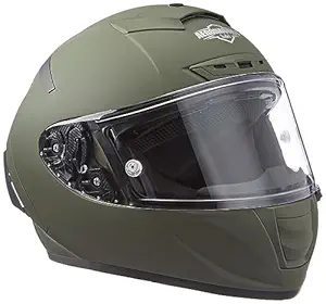 Steelbird Hi-Gn SA-2 AERONAUTICS MATT B.GREEN WITH PLAIN VISOR 580MM
