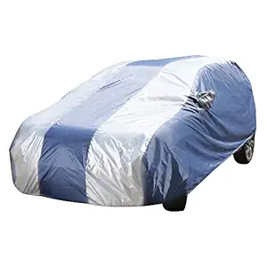 Amazon Brand - Solimo UV Protection & Dustproof Car Cover for Toyota Glanza (Blue & Silver)