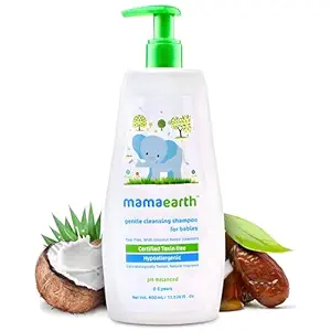 Mamaearth Gentle Cleansing Shampoo for Babies | Infused with Coconut, Jojoba Oil, Calendula Extract & Aloe Vera Extract | Tear-Free Natural Shampoo | 400 ml