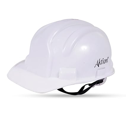 Aktion AK H01_WHT Safety Helmets Nape Type, Color: White, Pack of 25, IS 2925:1984