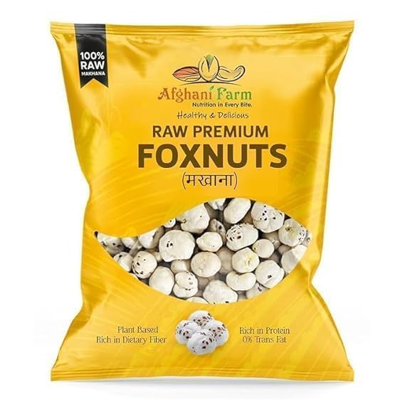 Afghani Farm Phool Makhana 1kg | Premium Raw Foxnuts & Lotus Seeds | Healthy Roasted Snack | Rich in Protein, Fiber & Minerals | Gluten Free Plain Makhana Pack