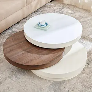 Home Centre | Denver | Engineered Wood | Center Table | Coffee Table | White | 1 Year Warranty
