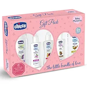 Chicco Baby Moments Essential Set Pink, Gift Set for Babies, 0m+