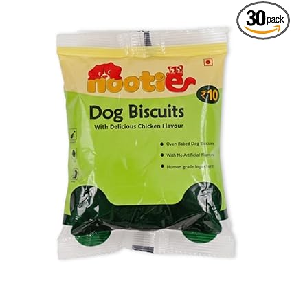 Nootie Chicken Biscuits for Stray Dogs - 40g | High-Protein Crunchy Treat (Pack of 30)
