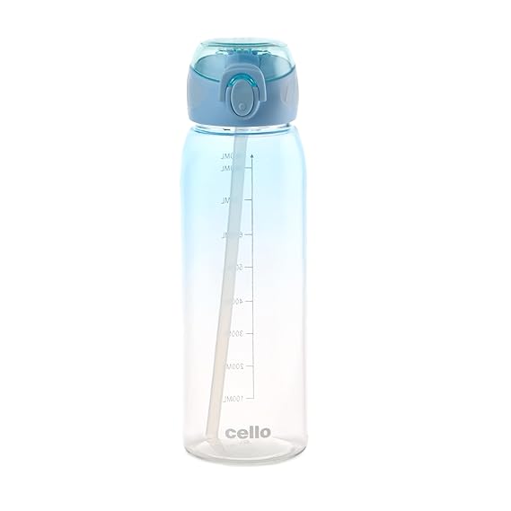 CELLO Inspire Large Sipper Water Bottle, 900ml Sky Blue | Gym Water Bottle