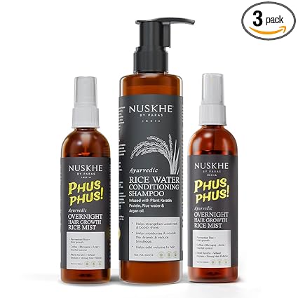 NUSKHE BY PARAS Whole Month Combo Of 2 Hair Mist And 1 Shampoo, 450 Grams