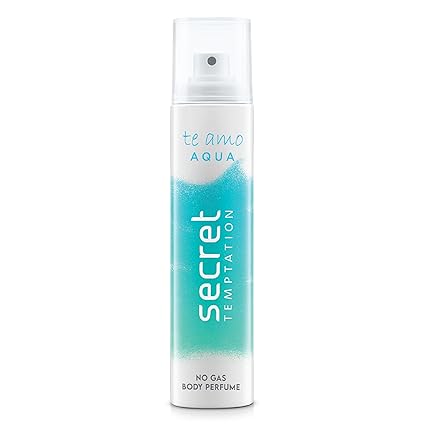Secret Temptation Te Amo Aqua Perfume Body Spray for Women, 120ml, Refreshing No Gas Fragrance for Office Wear, A Calming Blend of Energy & Hydration