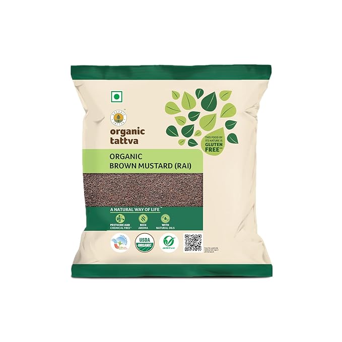 Organic Tattva Spices - Brown Mustard, 200g(100g x Pack of 2)