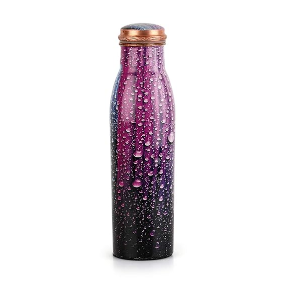 Cello Cop- Pura Good Earth Copper Bottle, 1000 Ml, Dew, Set of 1