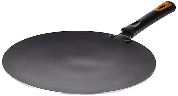 Anjali Diamond Dura Aluminum Non-Stick Roti Tawa (275mm, Black)