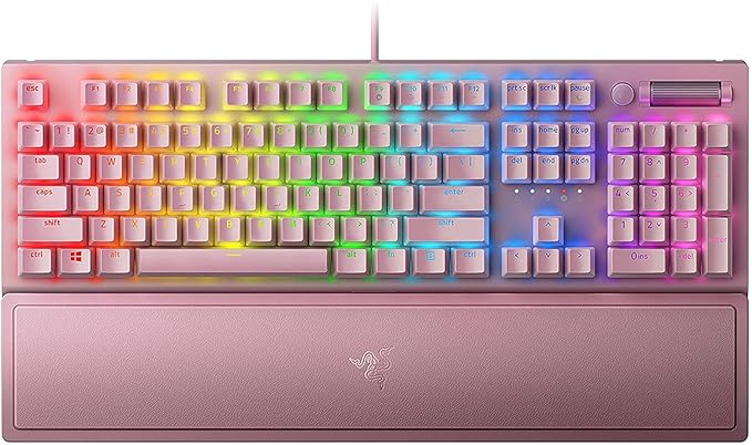 Razer Blackwidow V3 - Mechanical Gaming USB Keyboard (Green Switch) - Quartz Edition - US Layout FRML Packaging