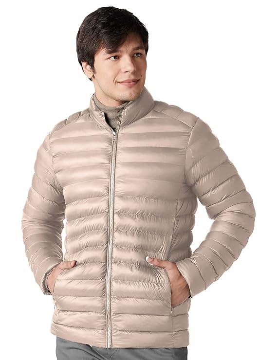 Amazon Brand - Symbol Men's 100% Nylon Lightweight Quilted Winter Jacket | Regular Fit (Available in Plus Sizes)