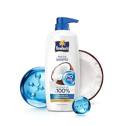 Parachute Advansed Protein Shampoo | with Coconut Milk | Anti Dandruff | Paraben free | 1.2L