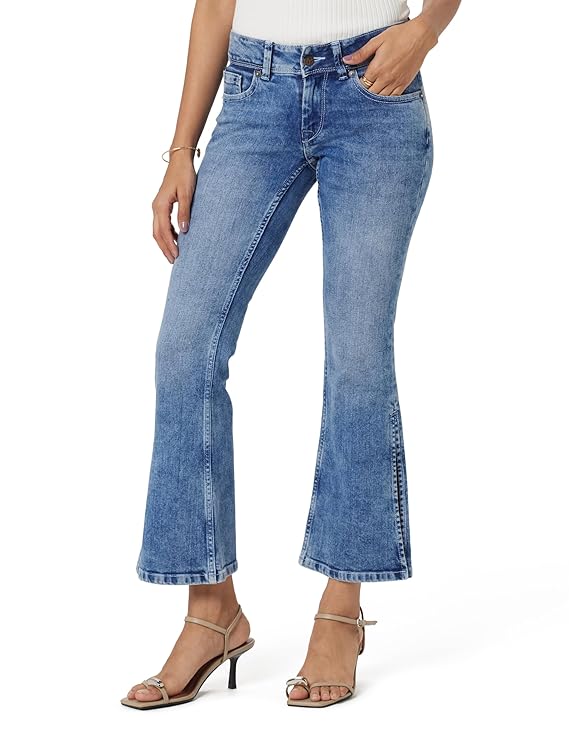 Pepe Jeans Women's Mid Rise Slim Jeans
