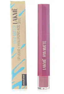 Lakme 9to5 Hya Matte, Werk Mauve Liquid Lipstick, for Soft and Supple Lips, with Hyaluronic Acid & Vitamin E, Matte Finish, Smudge-Proof, Long-Lasting, for Women, 5.3 ml,